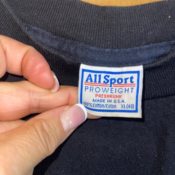 All Sport Vintage Mens Tee Shirt Size XL Black 1995 Batman Forever Two Sided - Picture 5 of 11